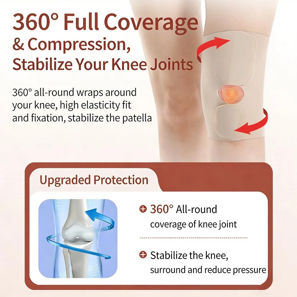 Meniscus Knee Brace with Side Stabilizers Joint Pain Relief Breathable Adjustable Knee Support Sports and Fitness Training