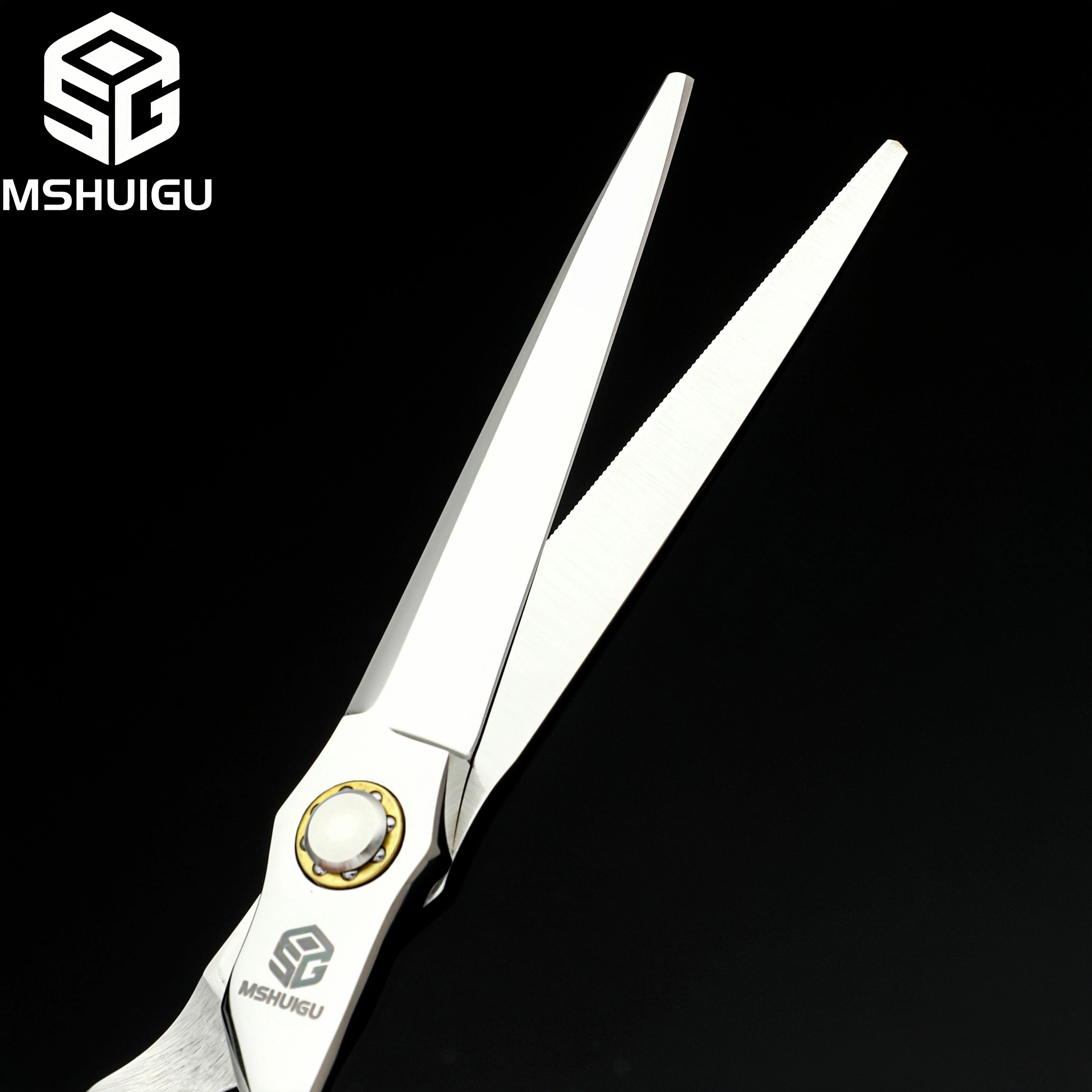 MSHUIGU 6-Zoll professionelle Friseurschere, multifunktionale Effilierschere, umkehrbare Zähne, 440C Stahl, für Familienhaarschnitte – Detail 3