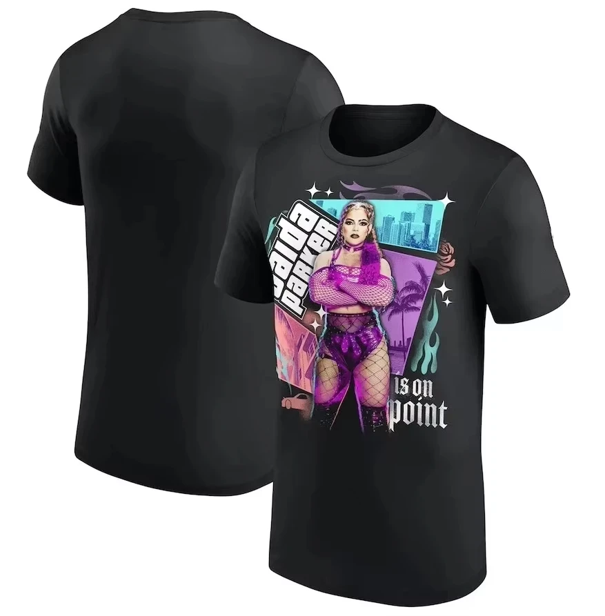 Jaida Parker Black T-Shirt Wrestling Super Star T-shirt Wrestling Fan Shirt 2026 Summer Men Women Cotton T-shirt Street Wear Y2K