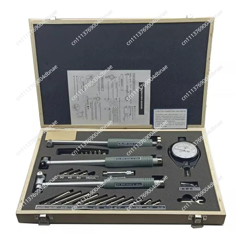 High Precision inside Micrometer Bore Gauge Set 18-160mm Dial Indicator Cylinder Bore Measuring Tool for Industrial Use
