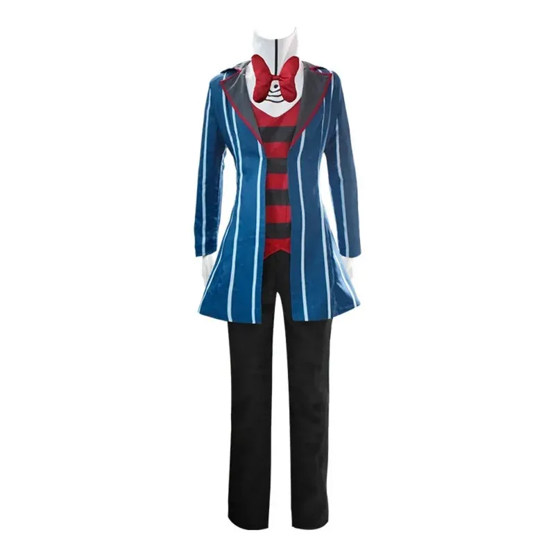 

Anime Hazbin Cosplay Vox Disguise Costume Uniform Outfit Men Halloween Carnival Party Christmas Costumes Blue Suit Clothess;3'v,