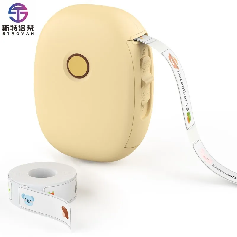 

Портативный мини-принтер этикеток для печати наклеек, организации одежды и продуктов питания, совместимый с iOS/Android