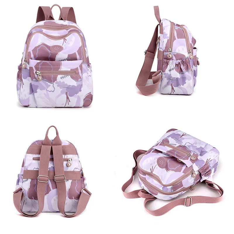 2023 New Nylon Cloth Ladies Backpack Fresh And Sweet Oxford Cloth Rucksack Fashion Casual Backpack Light Travel School Bag