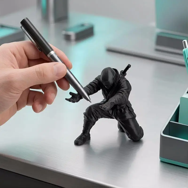 3D Printed Pen Holder Creative Desk Decoration Item Cool Pen Rack Interesting Office Ornament