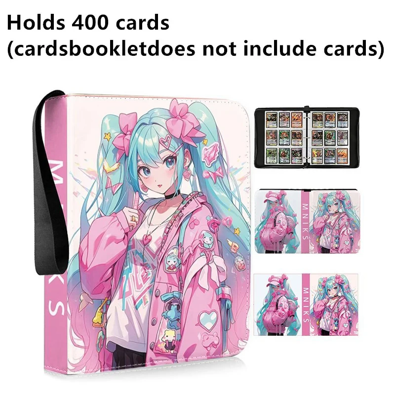 هاتسون ميكو 400-900 قطعة بطاقة ألبوم كتاب أنيمي جمع الشكل الطرفية بطاقة سستة أرواق لعب الموثق حامل الاطفال الهدايا اللعب #6