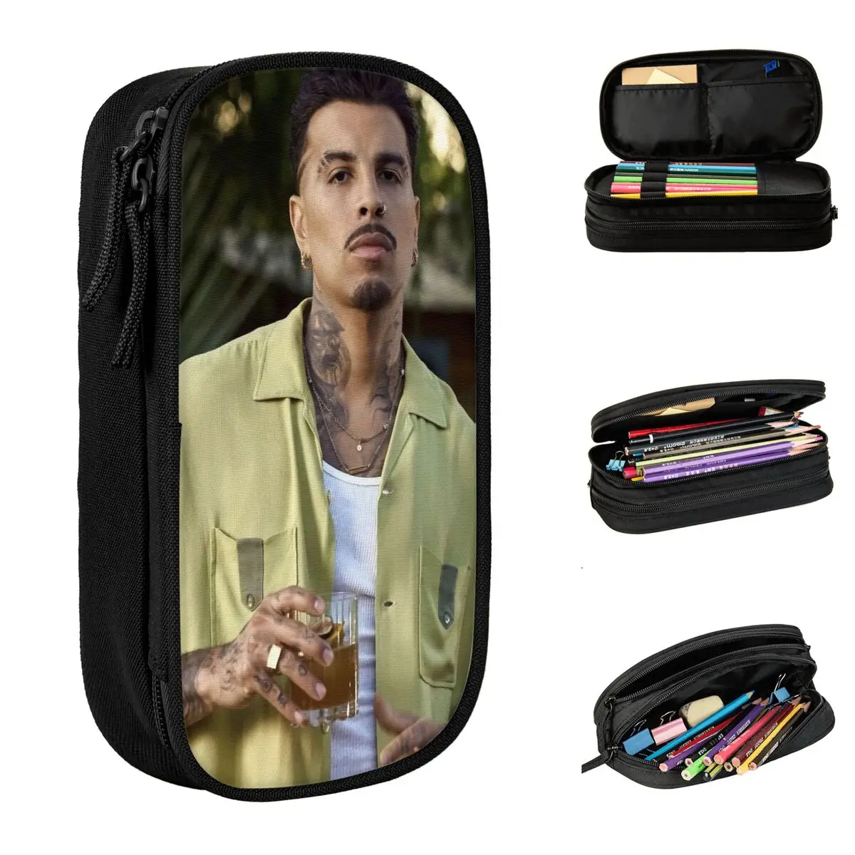 

Модный раут Алехандро певец рэпер пенал пеналы коробка для ручек для девочек и мальчиков большие сумки для хранения студентов