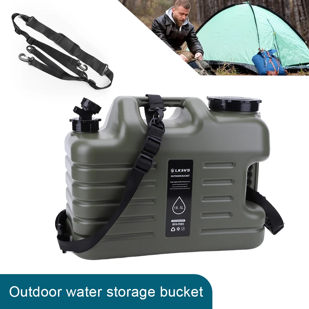 

18.5L Water Container BPA Free Portable Camping Water Jug Water Storage Carrier for Camping Car Outdoor Hiking Picnic Emergency