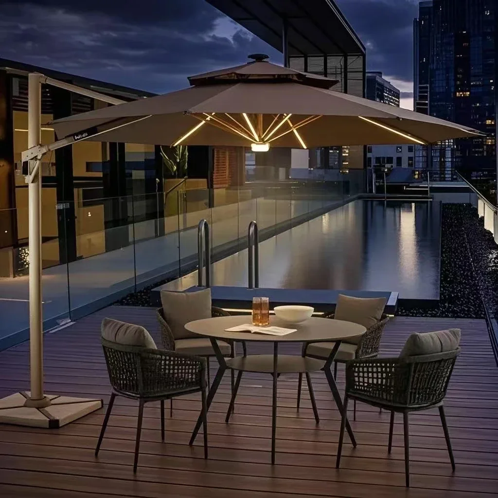 Factory Customizable 3m Outdoor Sunshade Umbrella Waterproof UV Protection Five Years Colorfast High Quality Low Price