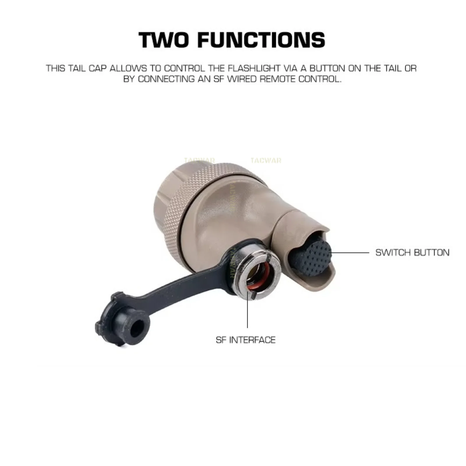 SF Dual-Function Metal Tail Cap Dual Function Pressure Switch Cover for Airsoft Hunting SF M300A M600C M600B Scout Light
