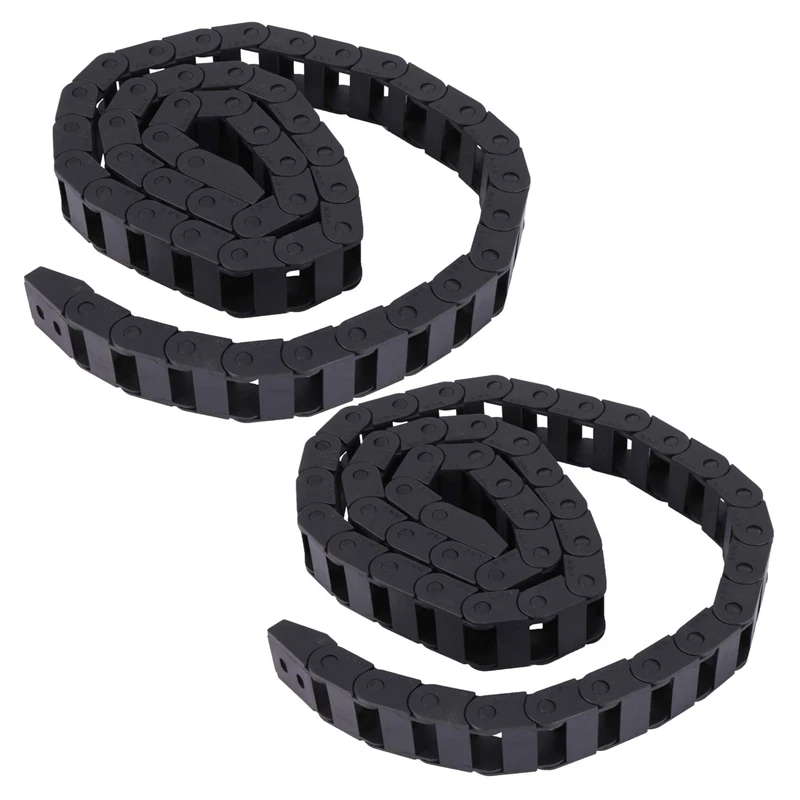 2X 10 X 20Mm 1M Open On Both Side Plastic Towline Cable Drag Chain