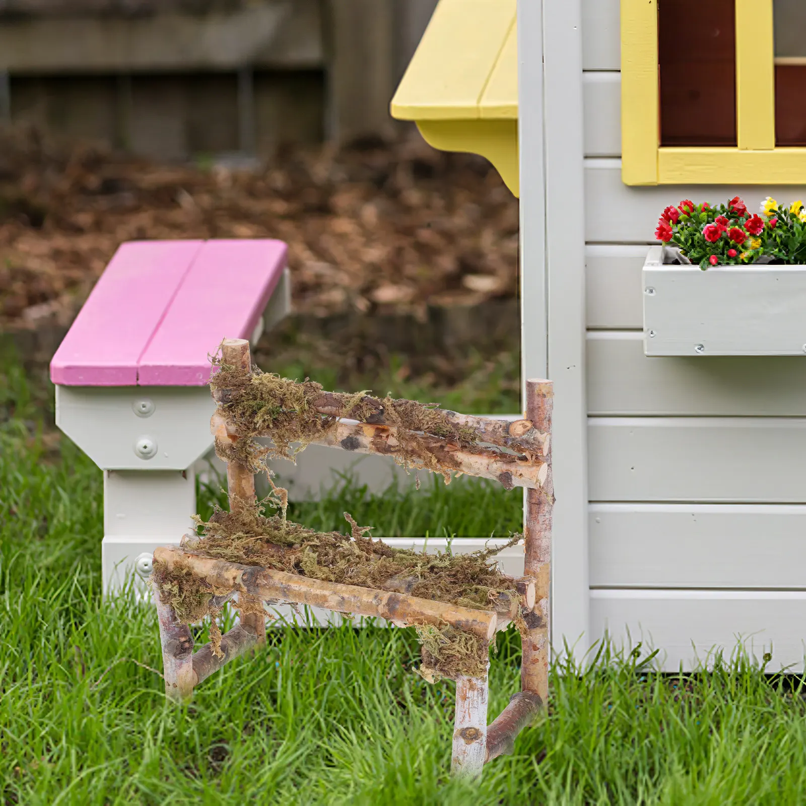 

Миниатюрный деревянный стул-украшение, маленький стульчик-реквизит для микроландшафта, витрины, миниатюрной садовой мебели, кукольного домика