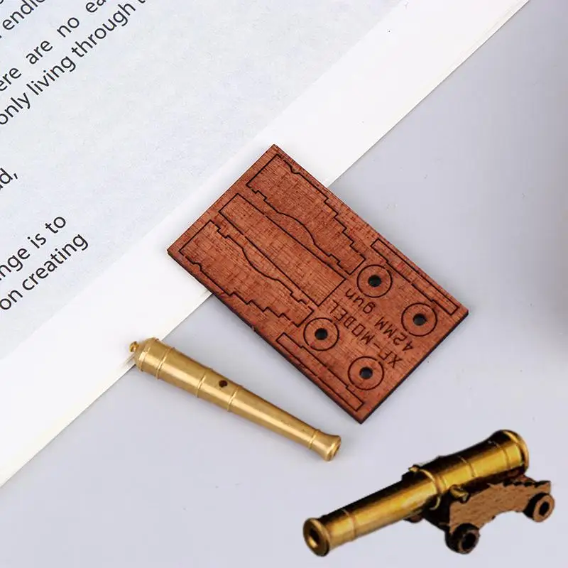 Sailboat Cannon Carriage Ancient Ship Model Deck Base Parts Sapele Wood Accessories 1 Set