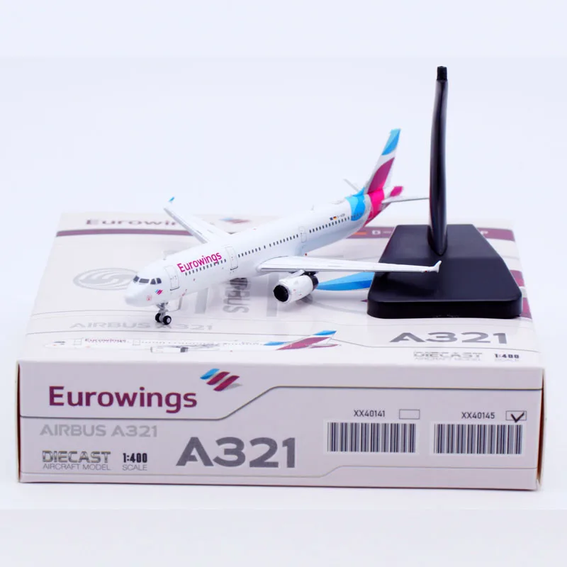 

XX40145 Alloy Collectible Plane Gift JC Wings 1:400 Eurowings Airlines Airbus A321 Diecast Aircraft JET Model D-AIDP With Stand