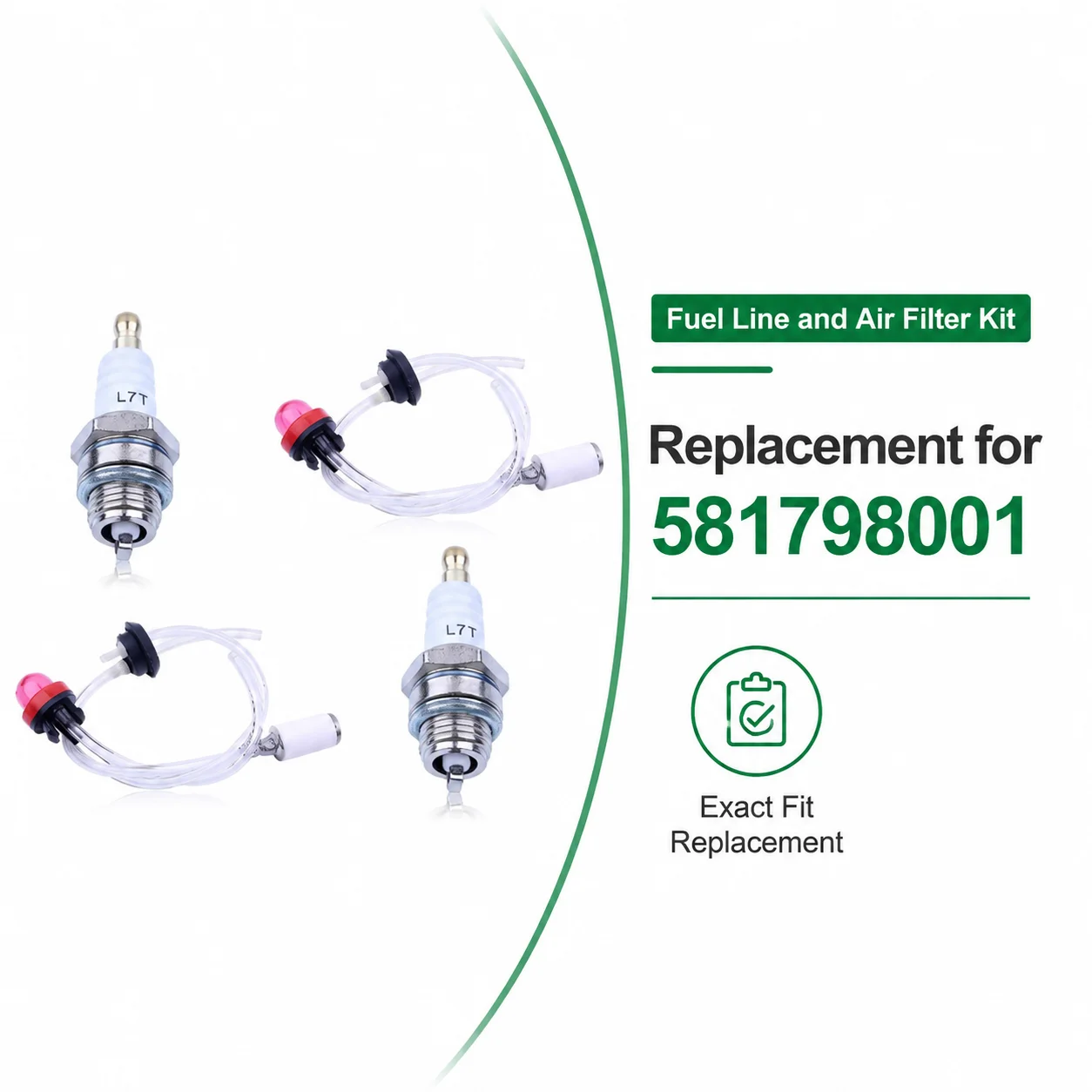 Fuel Line Air Filter Spark Plug Tune Up Kit for Husqvarna 125B 125BX 125BVX Leaf Blower Replaces 581798001 545081841 5450818-41