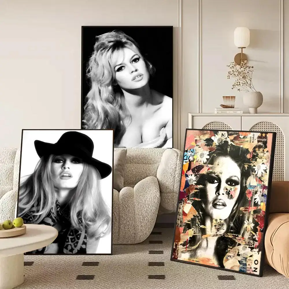 نموذج B_Brigitte B_Bardot اللوحة الخط عالية الجودة قماش ملصق جدار الفن لمكتب مطعم ديكور المنزل مجموعة #4