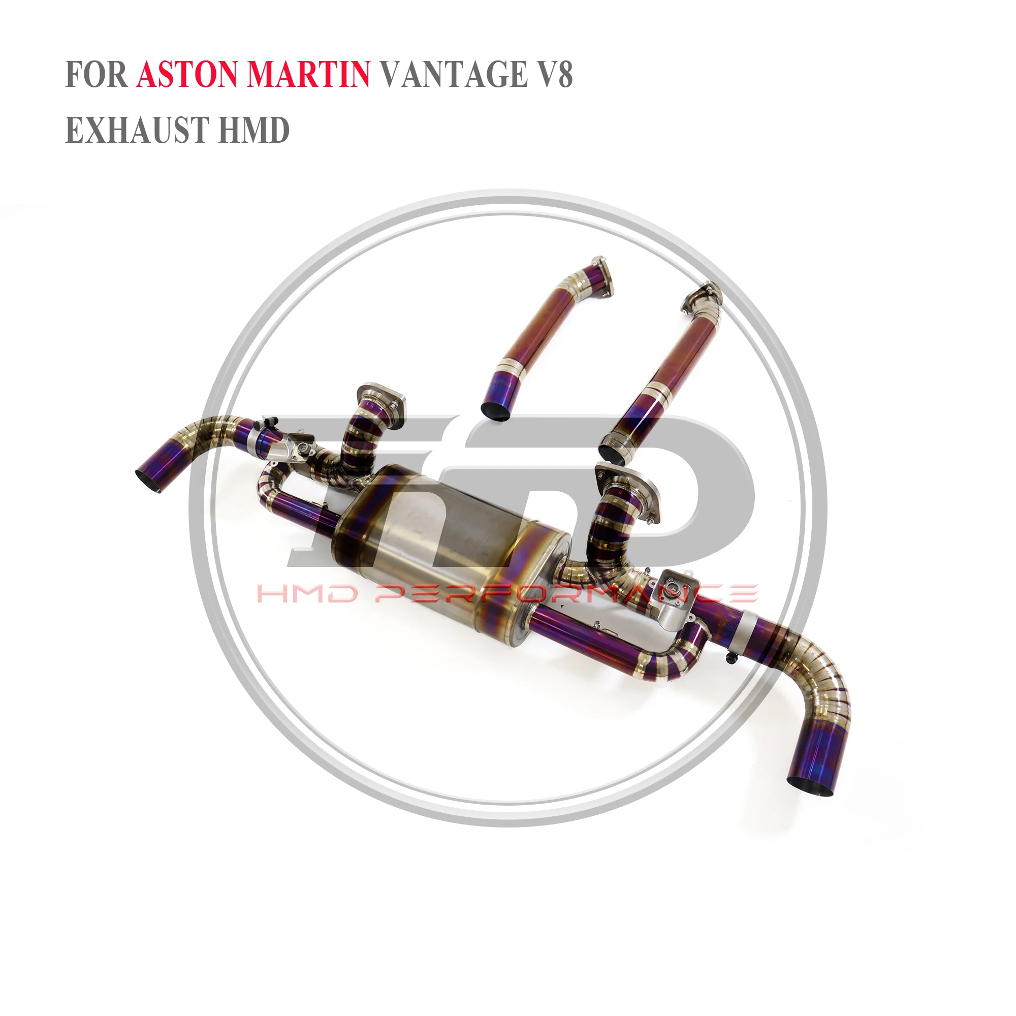 HMD Titanium Exhaust System Performance Catback for Aston Martin Vantage V8 4.0T Muffler With OEM Valve Base