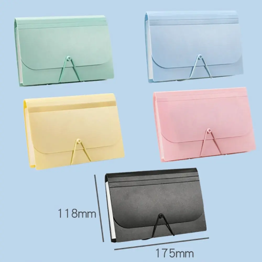 Buku Penyimpanan Tagihan A6 Vertikal 13 Lapis Folder File A6 Portabel Tas Organ Desain Tali Kapasitas Besar Penyimpanan Foto