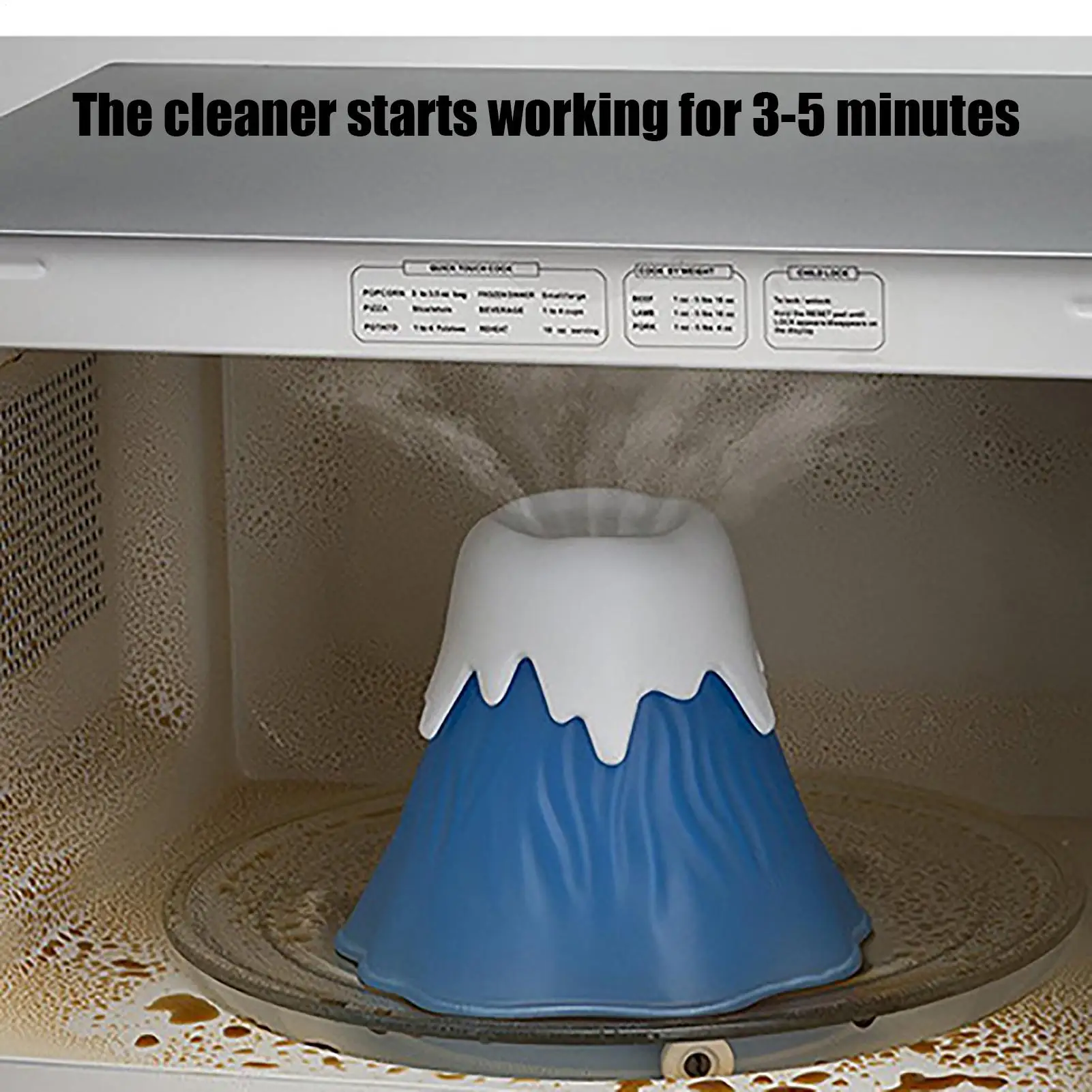 

Чистящее средство для микроволновой печи с уксусом и водой, кухонное средство для удаления грязи, высокотемпературный помощник для чистки, инструмент для чистки холодильника