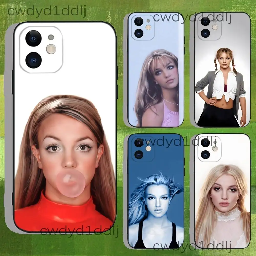 Funda de Teléfono Negra Suave B-Britney Spears Circus In The Zone para iPhone 17, 16, 15, 11, 12, 14, 13 Pro Max Mini XS, XR, 7 Plus 16E Air