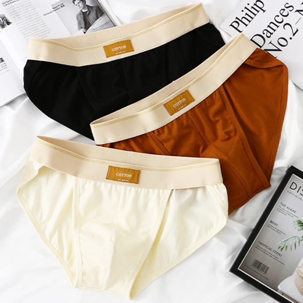 

1PC Mens Casual Panties U Convex Pouch 95% Cotton Blend Skin Friendly Comfortable Underwear Man Briefs Shorts