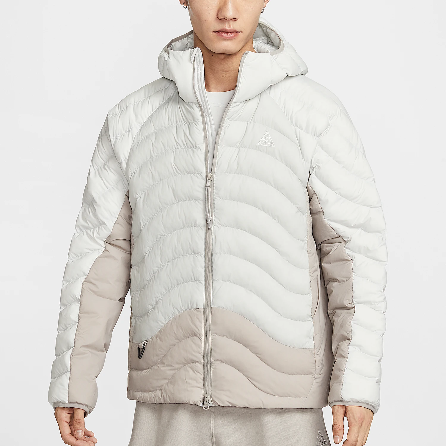 Nike genuine winter men's hooded patchwork warm cotton jacket HJ3736-025