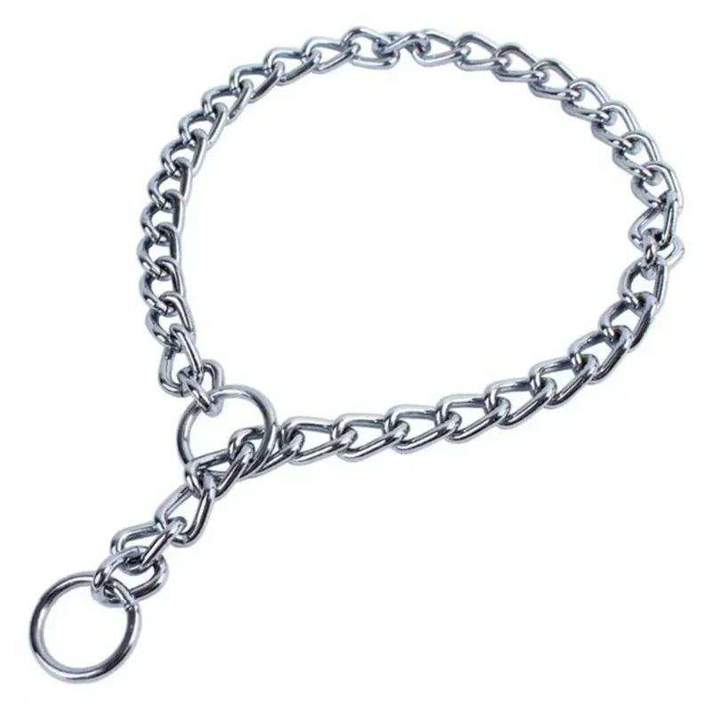 Slip P Chain Dog Choke Collar for Small Medium Large Dogs Heavy Duty Titan Training Collars Chrome Adjustable Pet Collar