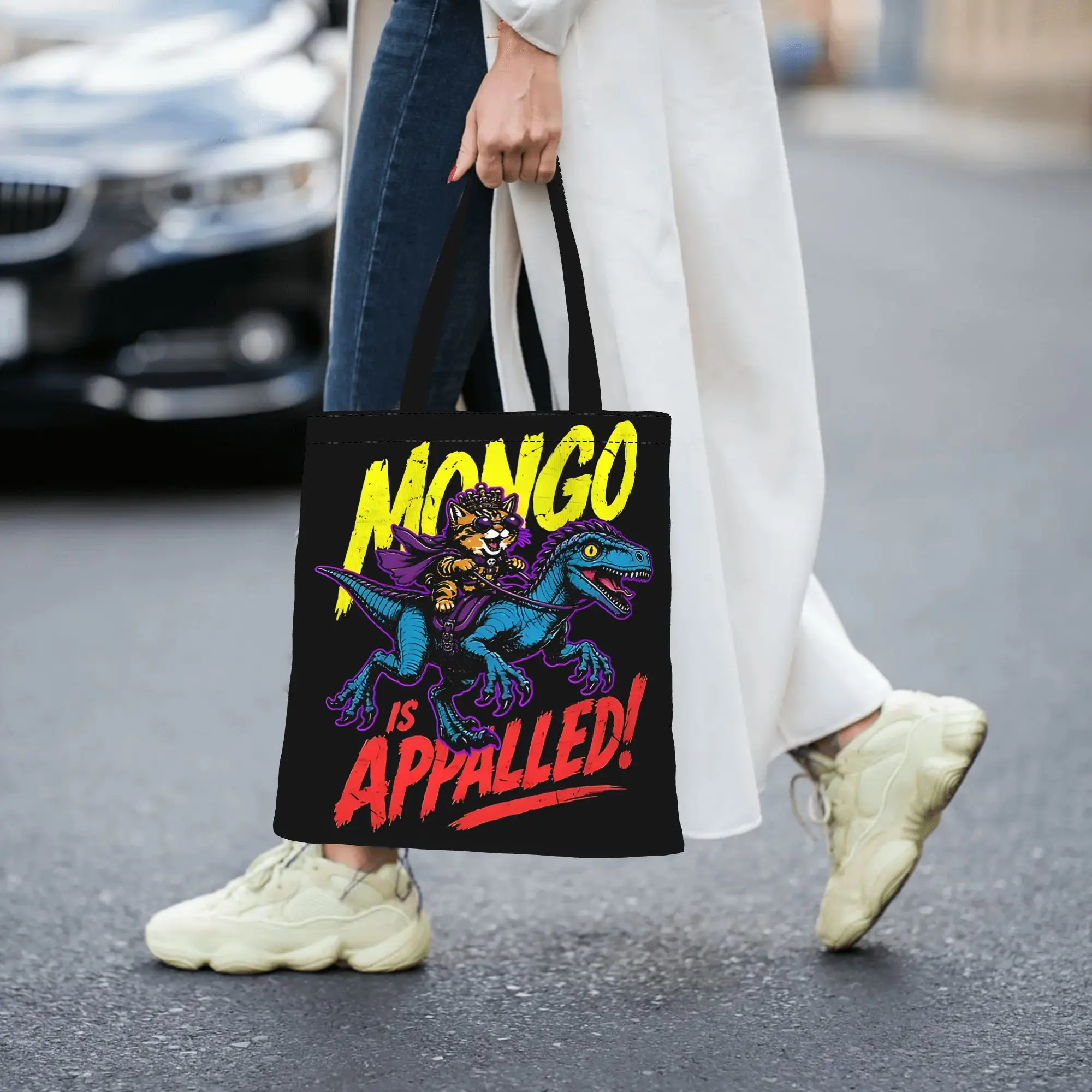 Reusable Trendy Mongo Is Appalled Donut Dungeon Crawler Carl Shopping Bag Women Tote Bag Portable  Shopper Bags