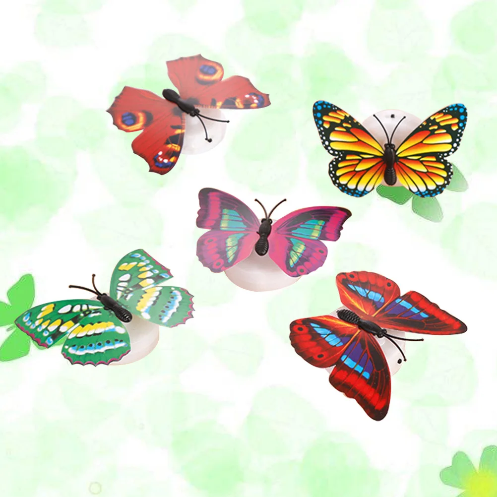 

10Pcs LED Glow in The Dark Butterfly Decoration Lights Easy Stick Wall Stickers for Bedroom Nursery Party