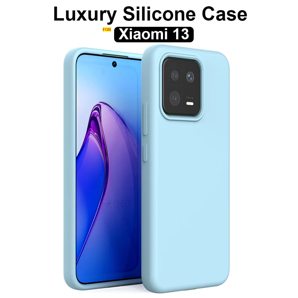 Funda de silicona oficial para Xiaomi 14, carcasa trasera suave de TPU, a prueba de golpes, 360 de protección, para Xiaomi 13 Pro Ultra