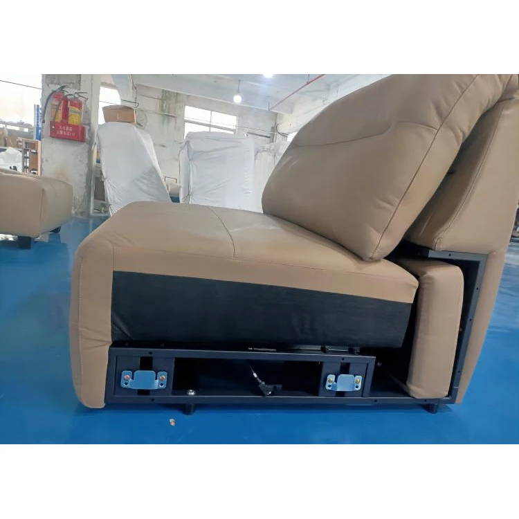 أريكة سرير كهربائية حديثة من جلد البقر 3 مقاعد أريكة كهربائية قابلة للسحب متعددة الوظائف قابلة للطي للمنزل #5