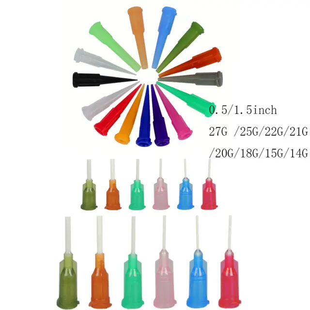 Syringe Dispensing Needle with Luer Lock PP Heat-Resistant Plastic