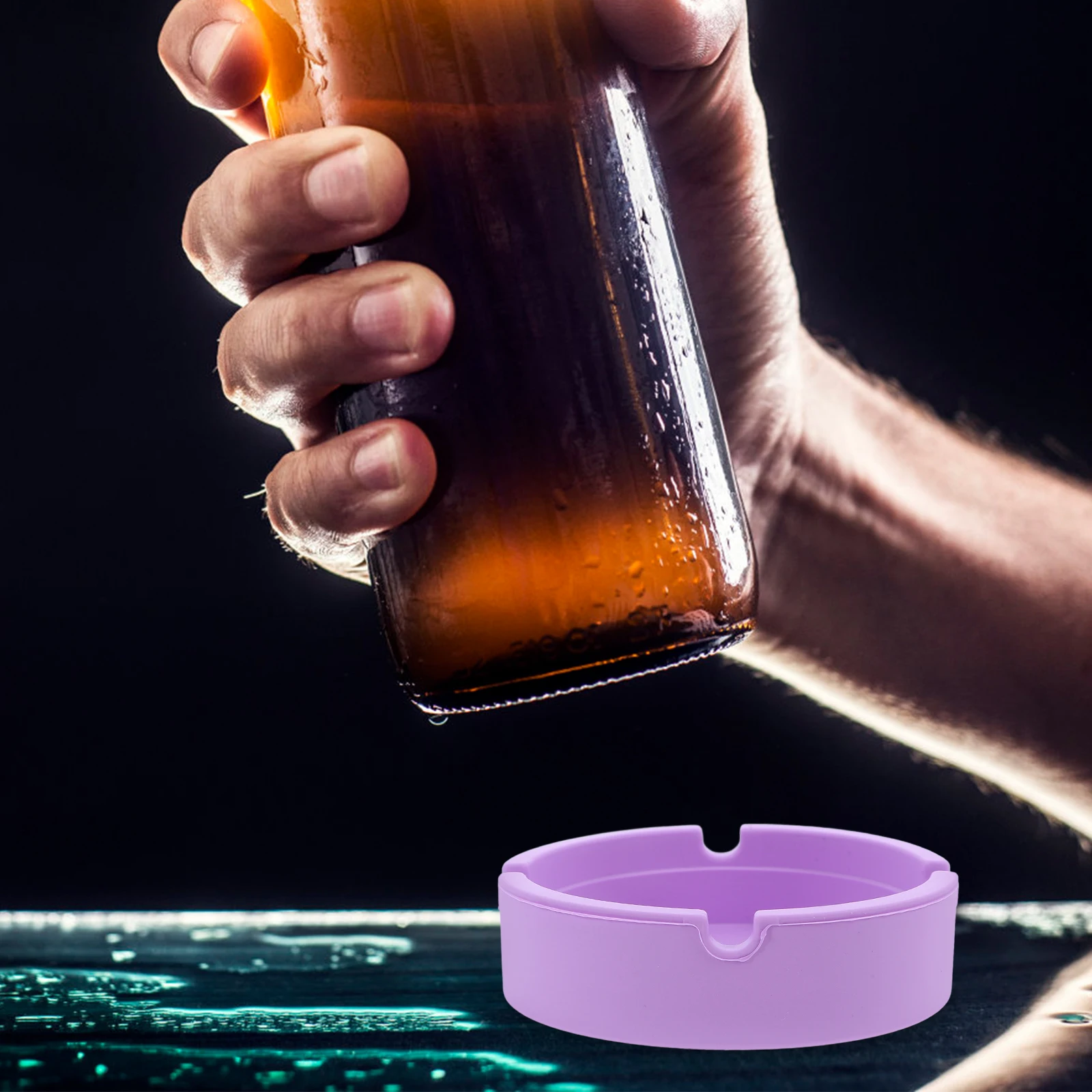 

Beer Bottle Holder Wine Coasters Silicone Pad Non Slip Reusable Mat For Bottles Home Bar Glass Protection Easy Clean