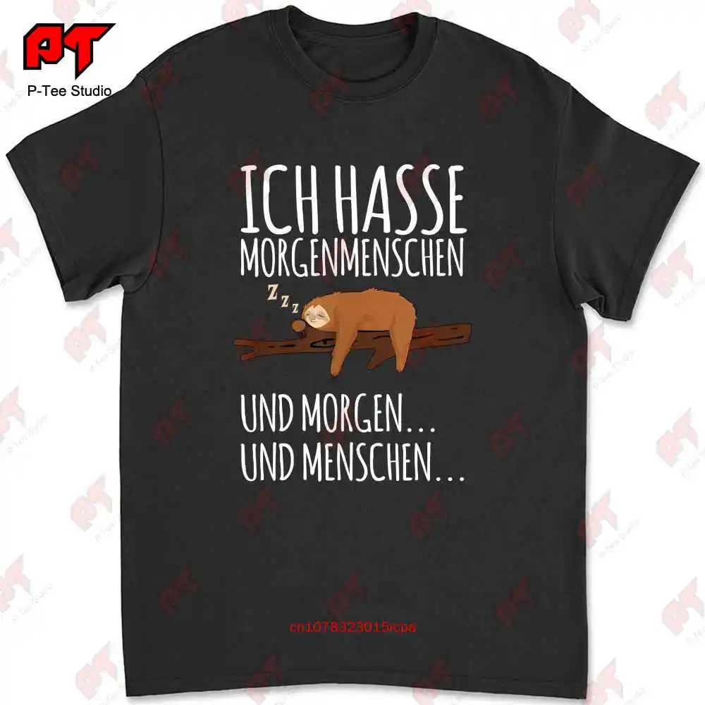 Langschläfer Morgenmuffel Schlafshirt Faultier Bett Spruch Caps Baseball Cap D564