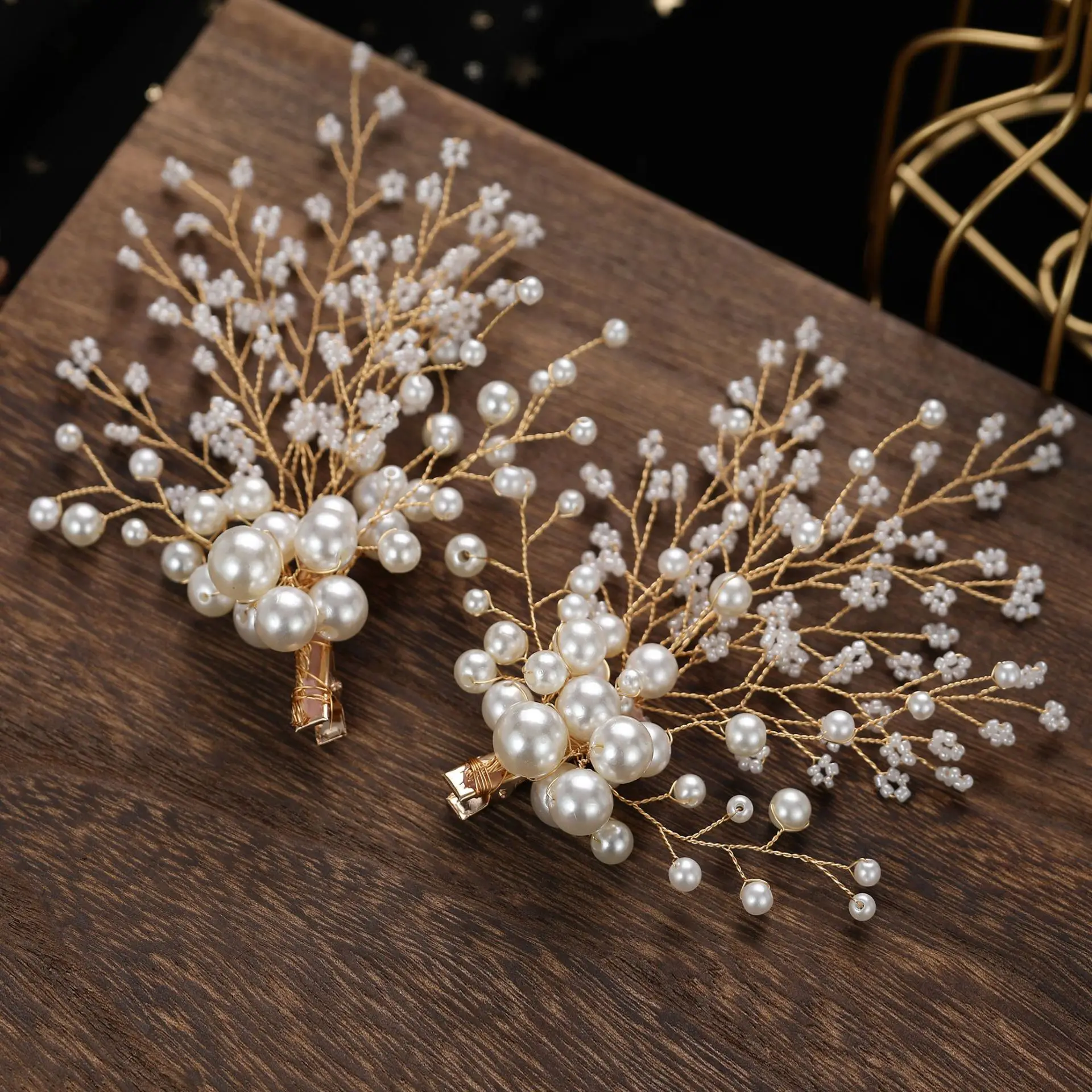 Headdress Princess New Wedding Hairpin Pearl Pop Pair Clip Super Fairy Head Catwalk Show Performance Birthday Party view 2