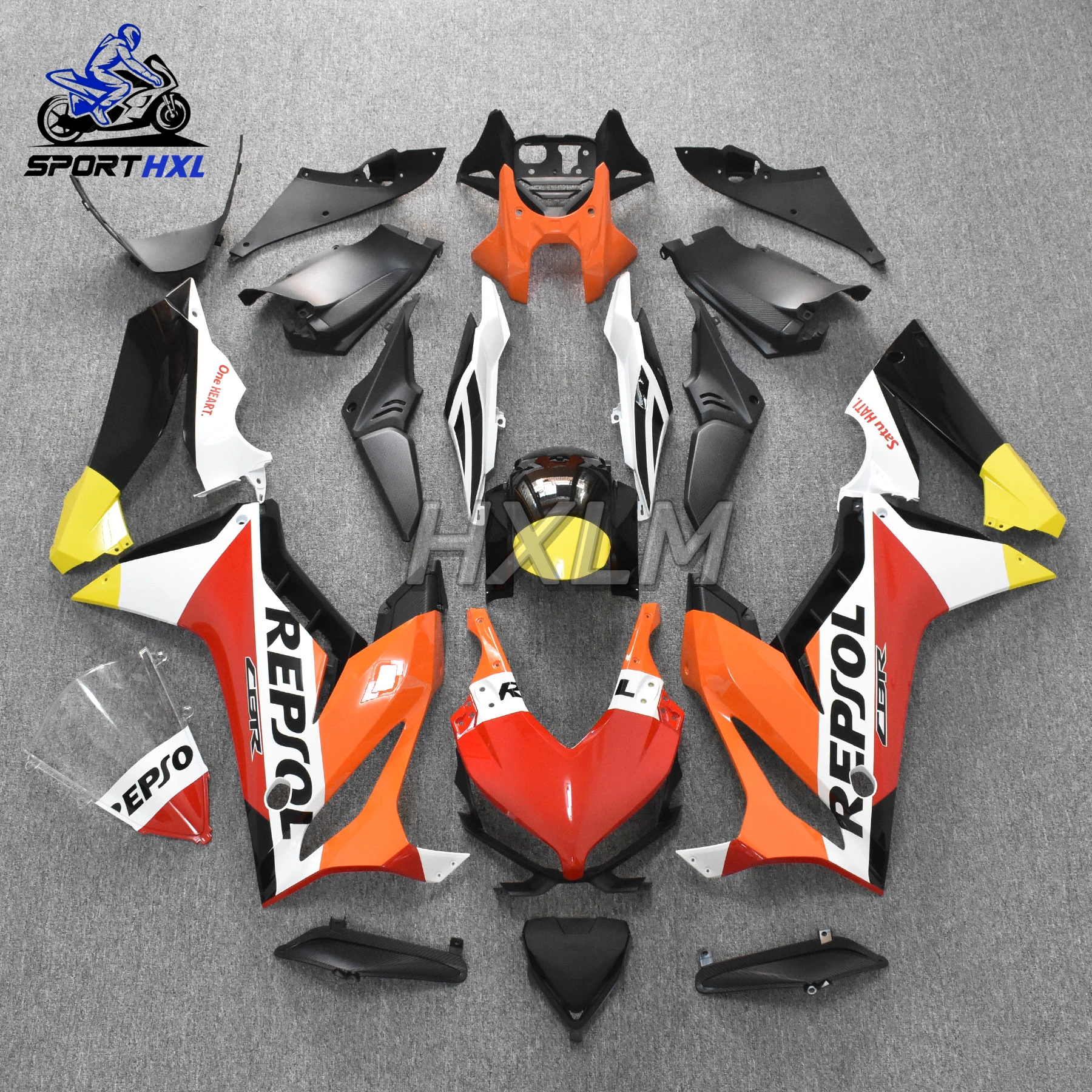 

Для Honda CBR650R CBR 650R 650 CBR650 R 2019 2020 2021 2022 2023 пластиковый обтекатель капота, комплект кузова, инъекционная крышка, глянцевый карбон