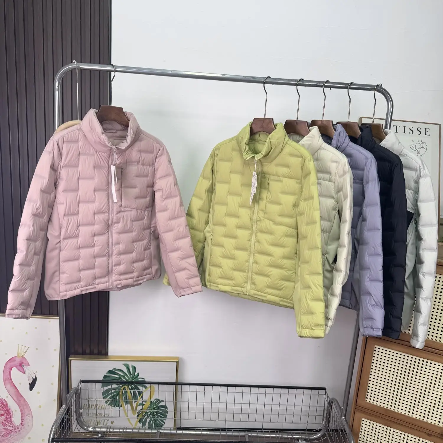 

Women's Casual Style Duck down Jacket Stand Collar Multi Layer Splicing Warmth Filling Long Sleeve Zipper Closure Autumn Wint...