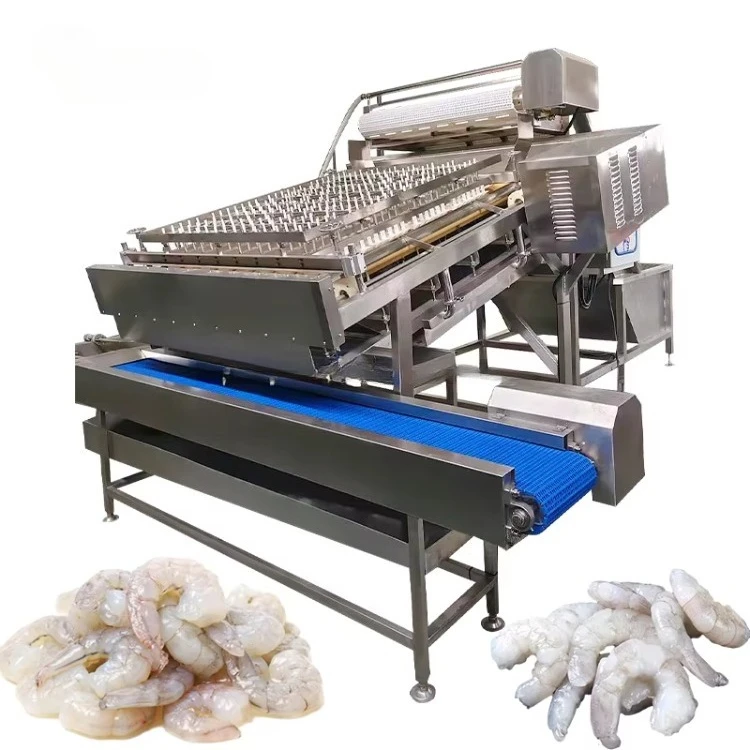 Automatic Seafood Shrimp Peeler Machine with Deveining Function Industrial Shrimp Shell Removing Equipment