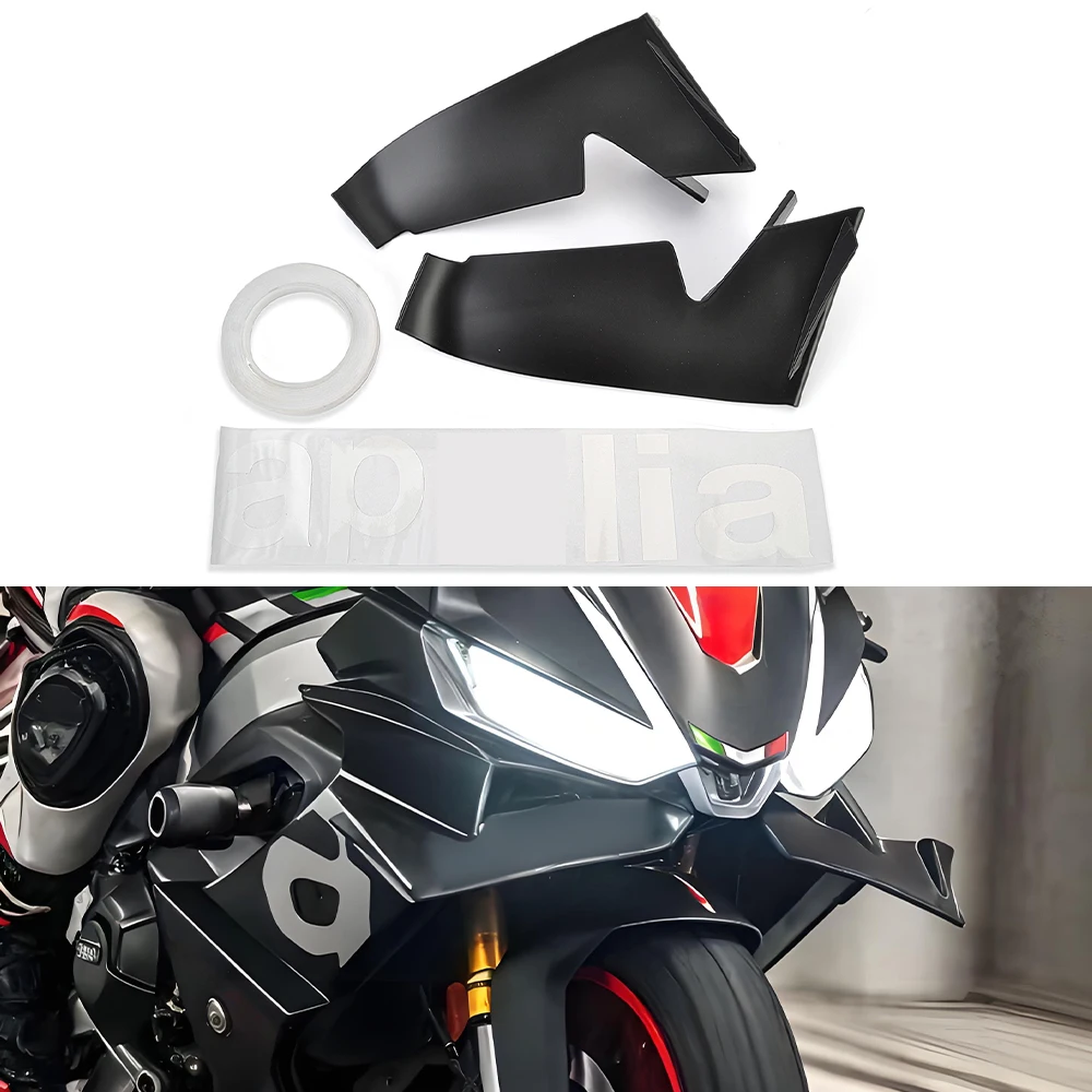 RS 660 Motorcycle Winglet Aerodynamic Wing Kit Air Deflector Spoiler Fairing Frontal Wing For Aprilia RS660 2020-2024