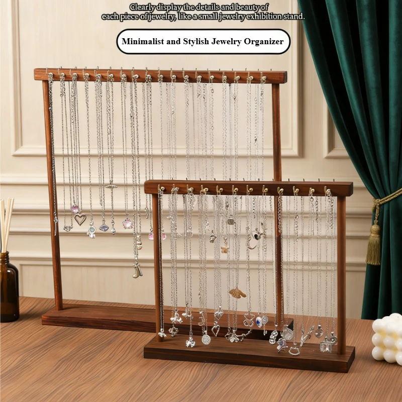 

Подставка-органайзер для украшений: для колье, серег, браслетов, настольная подставка для хранения | Подставка-вешалка для ожерелий из массива дерева