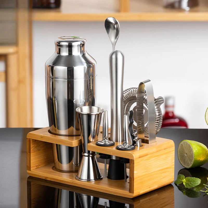 

Stainless Steel Cocktail Shaker Set, Complete Bartender Kit For Bar Drink Mixing & Handmade Bubble Milk Tea Shaking Tool