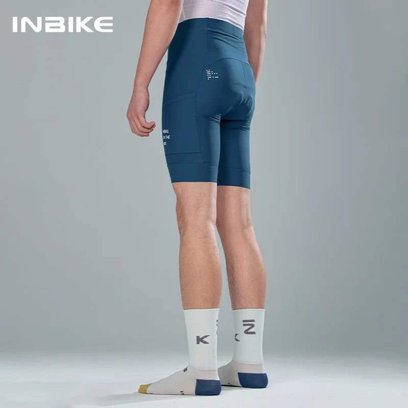 Inbike Bicycle Shorts Pants Athletic Pant Pads Bib Shorts Big Pocket Cycling Clothes For Men High Elasticity Bicycle Clothing