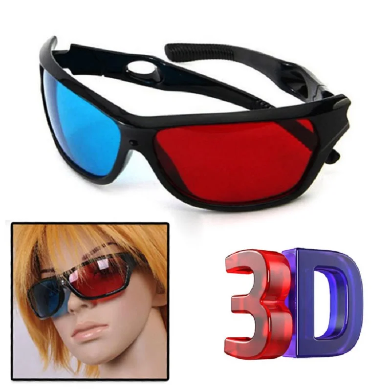 Universal White Frame Red Blue Anaglyph 3d Glasses for Movie Game Dvd Video TV  VR  Ar Glassestravel Accessories Smart VR очки