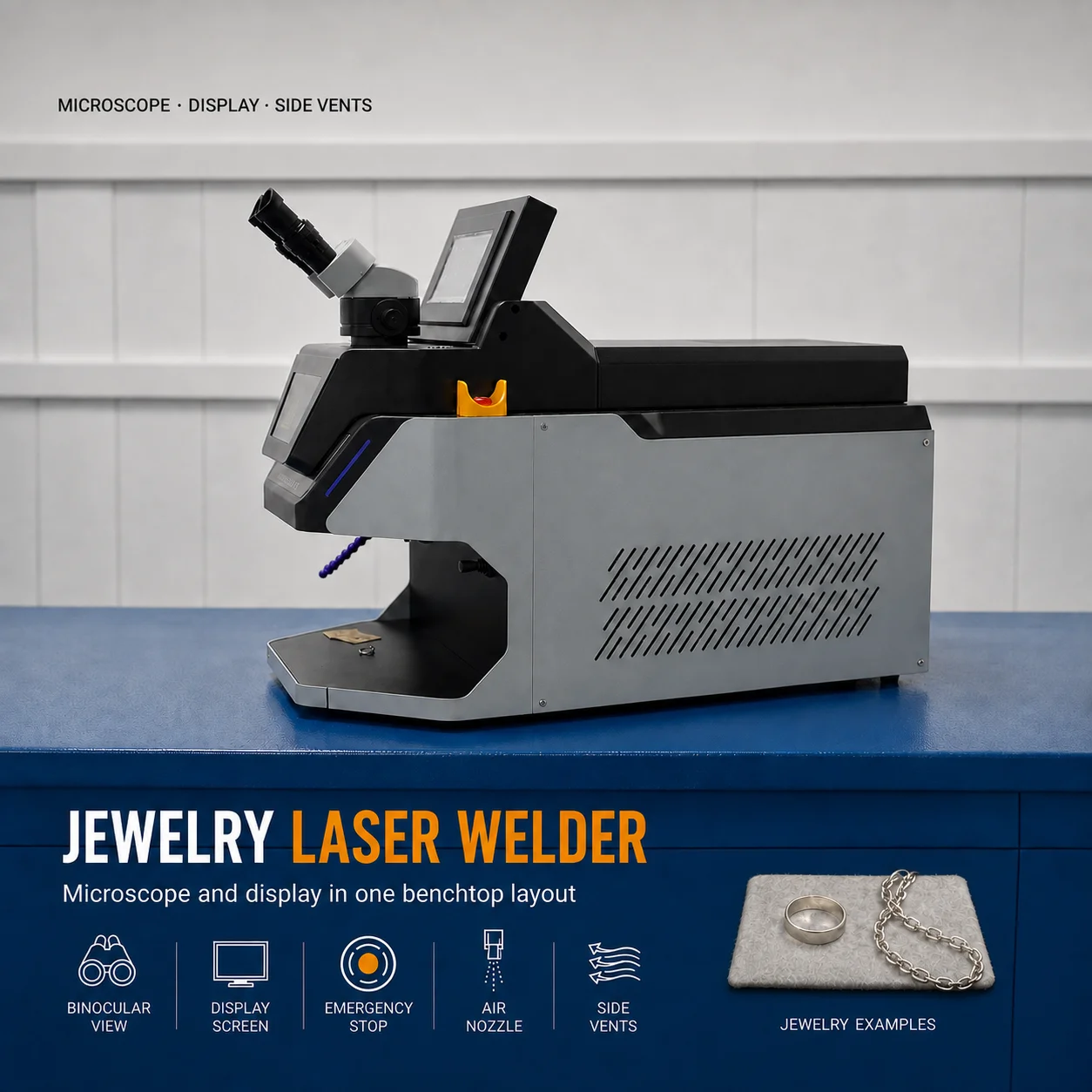 MAXWAVE 200W YAG Jewelry Laser Welder with CCD 10X Microscope for Gold and Silver Repair