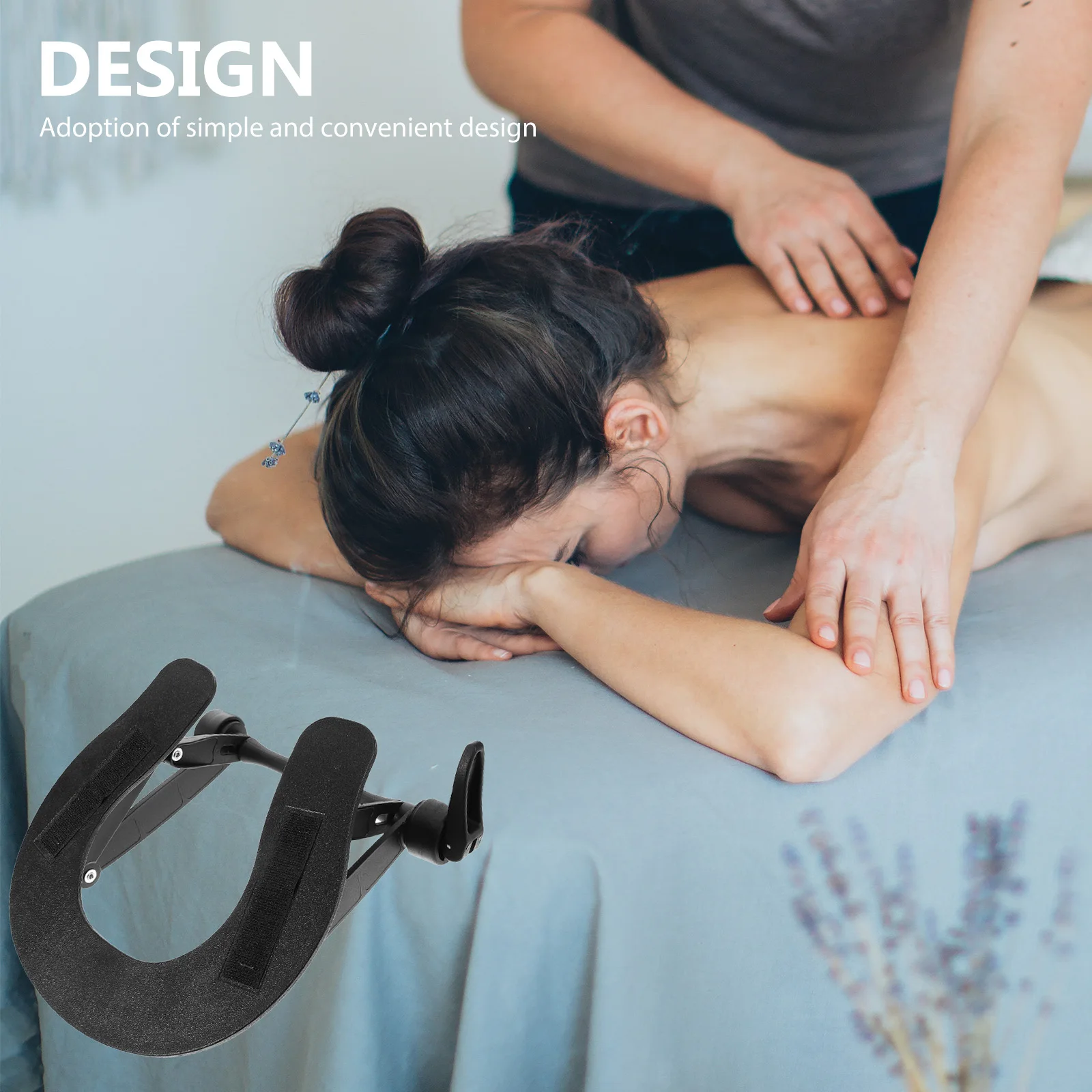 

Massage Table Headrest Cradle Adjustable Facial Support Plastic Stand Portable Accessory Universal Rest Pad