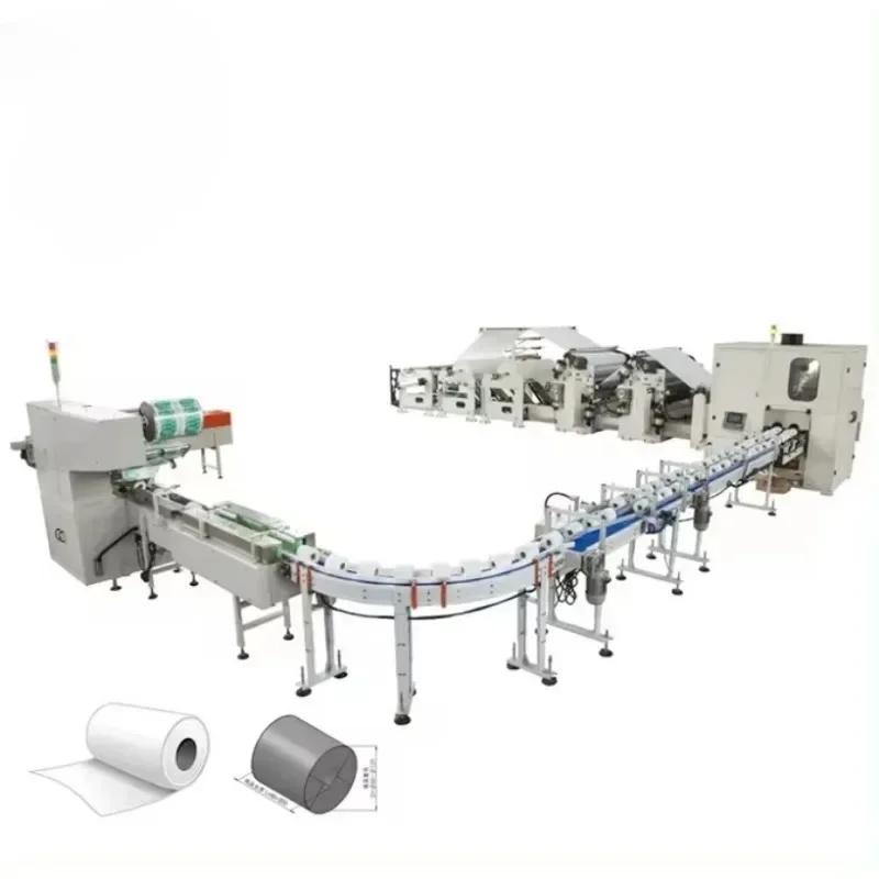 YG Automatic Maxi Roll Lamination Industrial Roll Toilet Tissue Paper Making Production Line on Sale