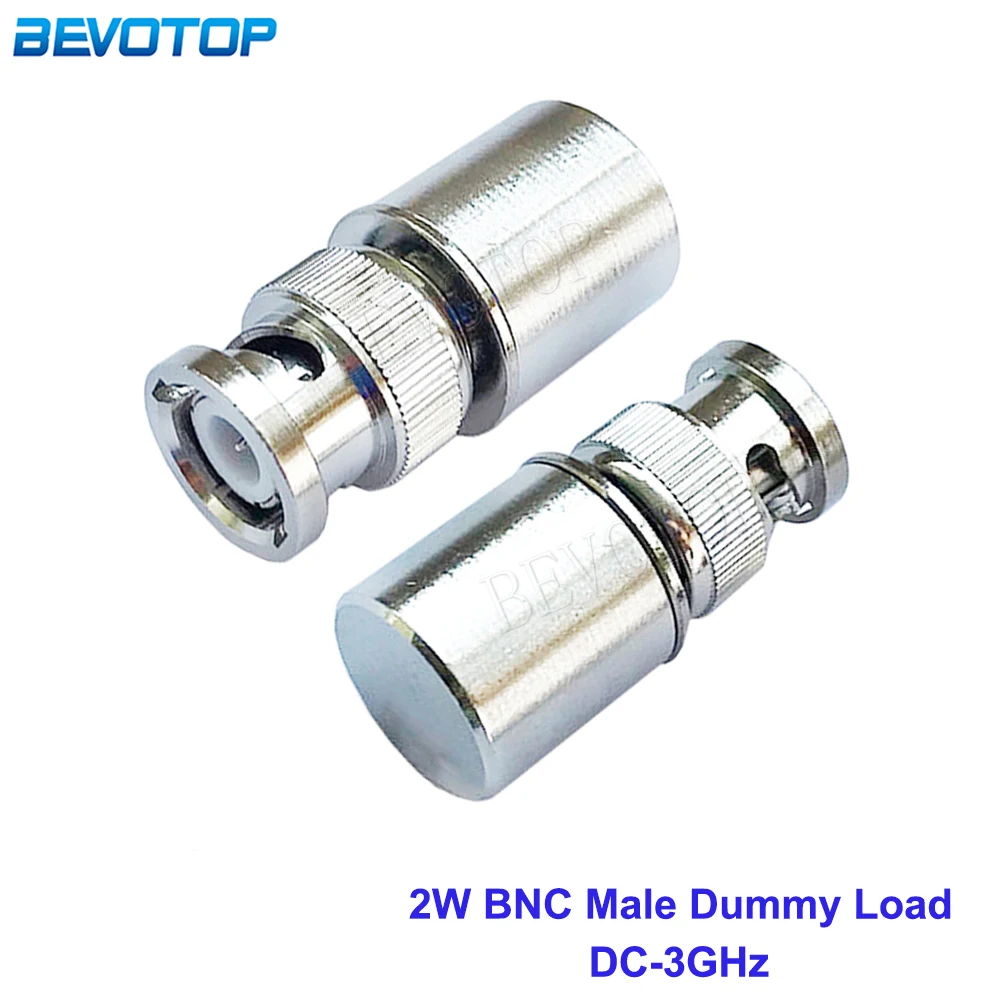 1Pcs 2W DC-3GHz BNC Male Connector RF Coaxial Termination Dummy Load 50 Ohm Socket Brass Straight Coaxial RF Adapters
