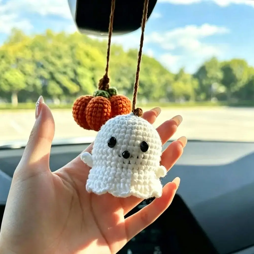 Halloween Ghost Pumpkin Rearview Mirror Pendant Car Interior Pendant Rearview Mirror Car Rearview Mirror Pendant