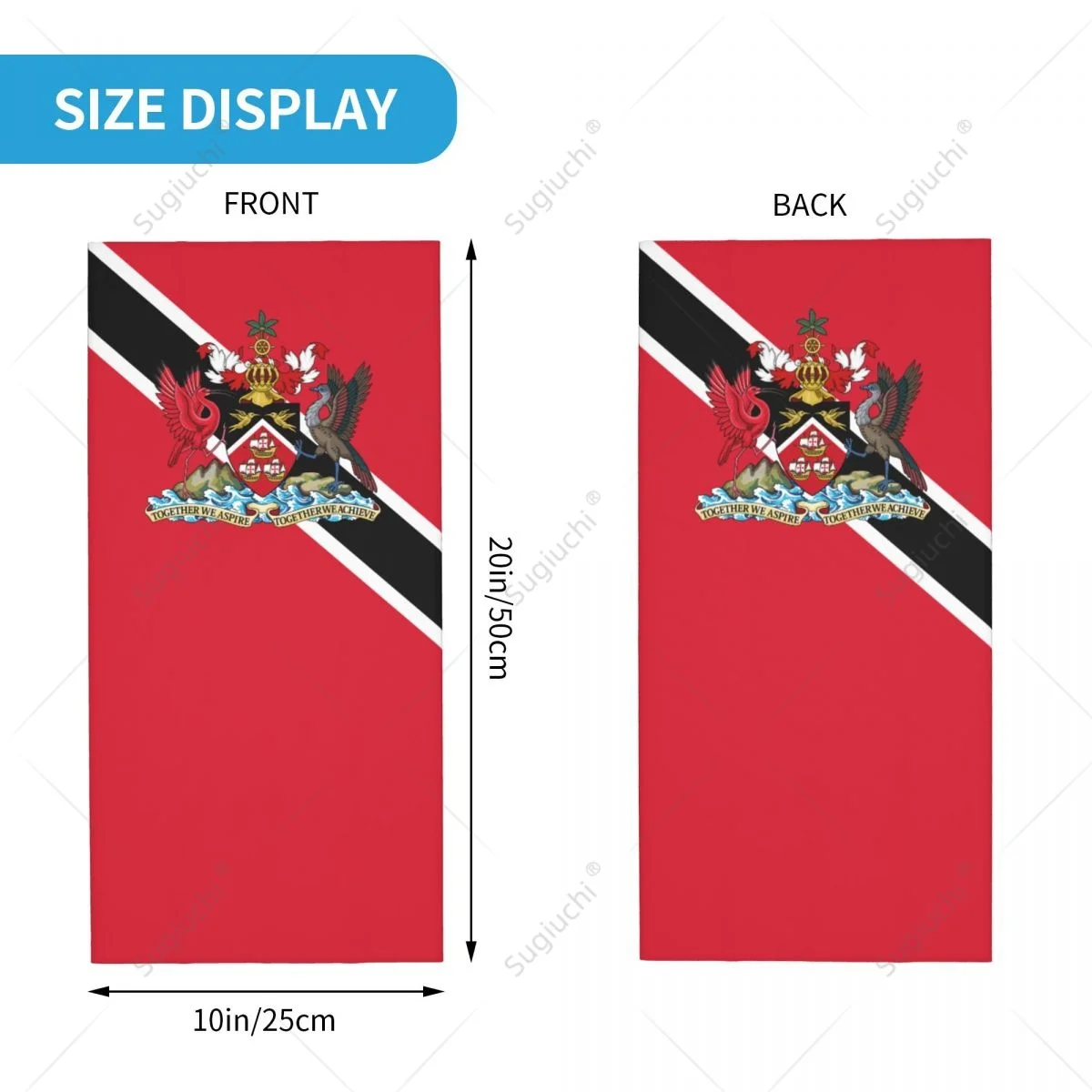 Unisex Trinidad And Tobago Flag Neckerchief Scarf Neck Face Mask Scarves Neck Warmer Seamless Bandana Headwear Cycling Hiking - view 4