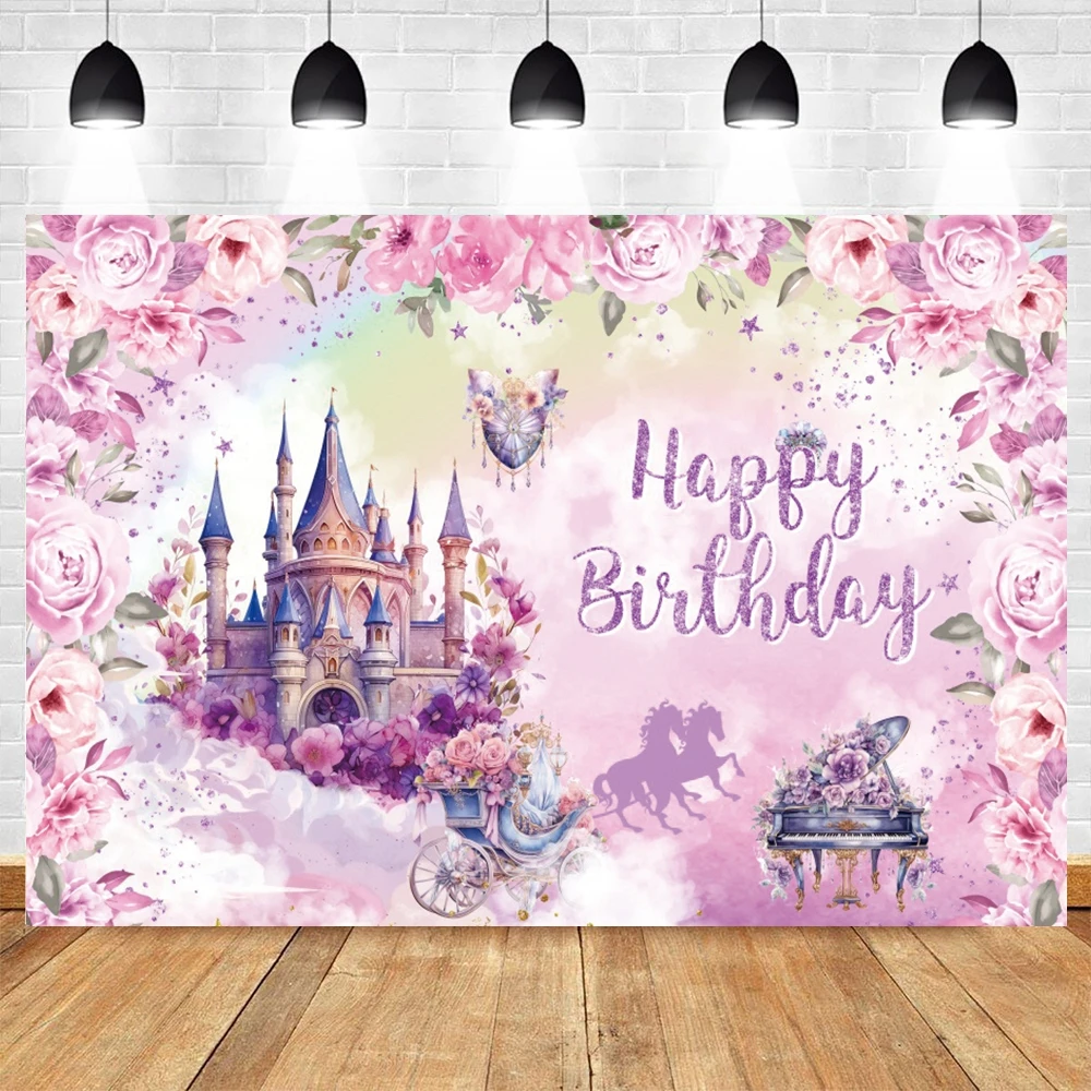 Flower Butterfly Backdrop Princess Girls Newborn Baby Shower Birthday Party Cake Smash Photography Background Decor Photo Studio