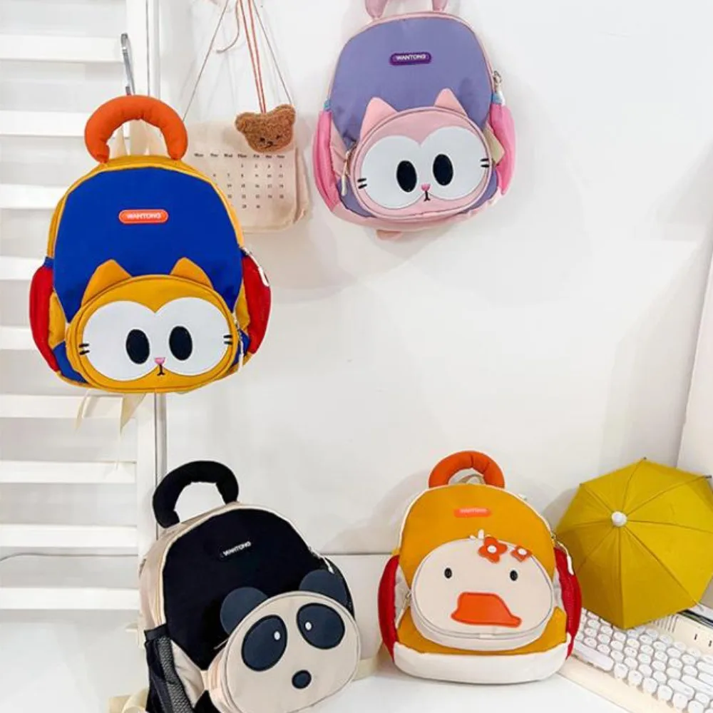 Anti-lost Animal Children School Bags Breathable Leisure Cartoon Cute Cat Backpack Mini Colorful Cartoon Kindergarten Bag Girls